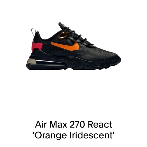 🆕️ NEW Nike Air Max 270 React 'Black Magma Orange' 🍊 - Picture 14 of 14